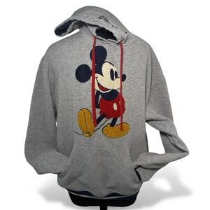 Disneyland Embroidered Micky Mouse Hoodie Sweatshirt With A Vintage Look Sz S